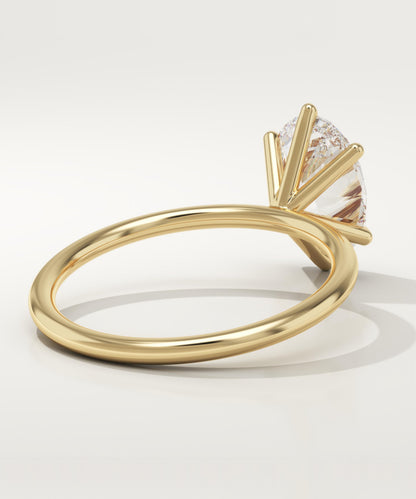 Oval Cut Solitaire Lab-Grown Diamond Engagement Ring