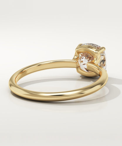 Cushion Cut Solitaire Lab-Grown Diamond Engagement Ring