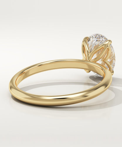 Oval Cut Solitaire Lab-Grown Diamond Engagement Ring