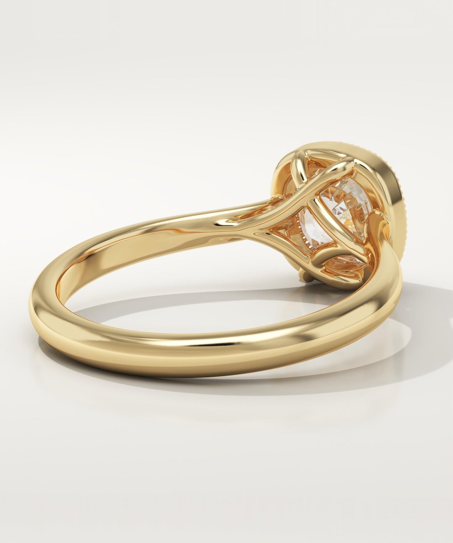 Cushion Cut Bezel Lab-Grown Diamond Engagement Ring