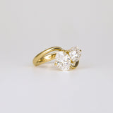 2.31 TCW Oval & Cushion Cut Toi Et Moi Lab-Grown Diamond Engagement Ring