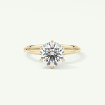 2.0 CT Round Cut Solitaire Moissanite Engagement Ring 1