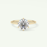 2.0 CT Round Cut Solitaire Moissanite Engagement Ring 1
