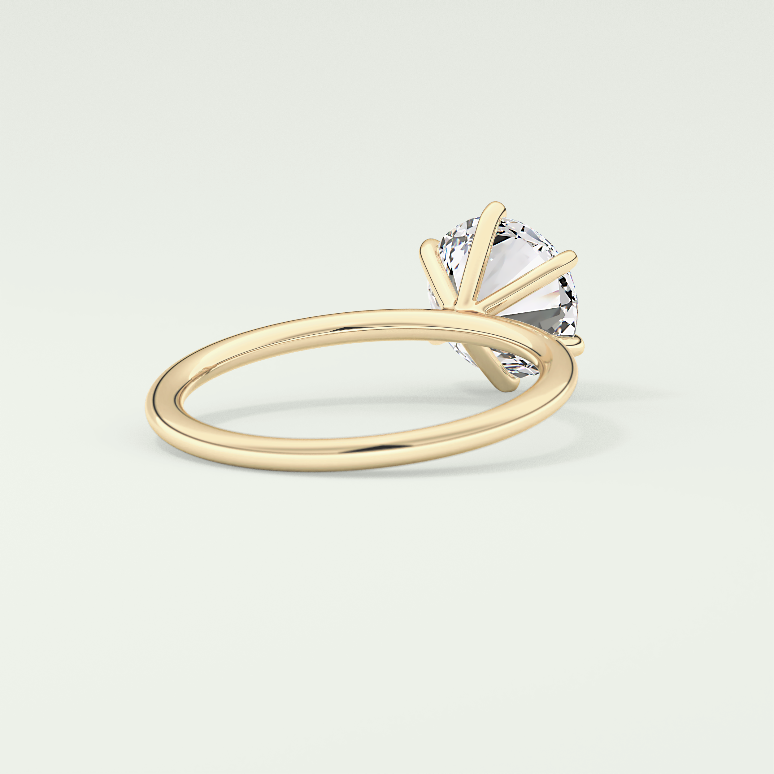 2.0 CT Round Cut Solitaire Moissanite Engagement Ring 2