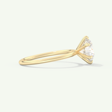 2.0 CT Round Cut Solitaire Moissanite Engagement Ring