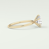 2.0 CT Round Cut Solitaire Moissanite Engagement Ring 3
