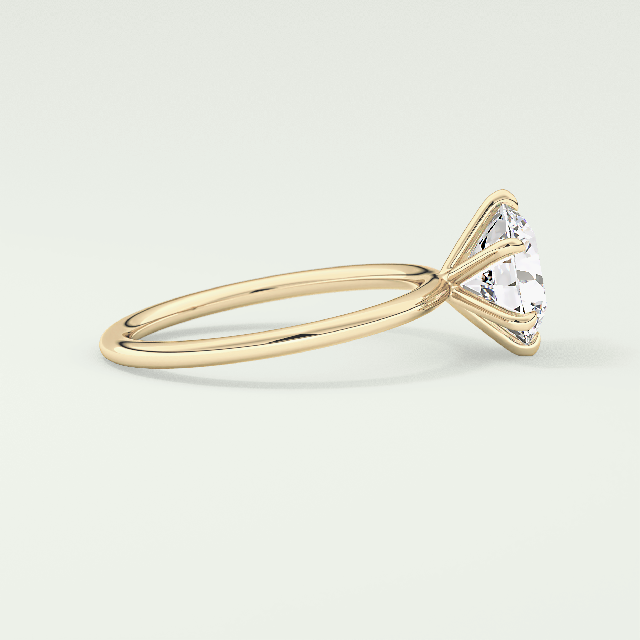 2.0 CT Round Cut Solitaire Moissanite Engagement Ring 3