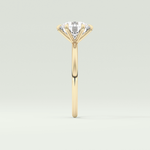 2.0 CT Round Cut Solitaire Moissanite Engagement Ring 4