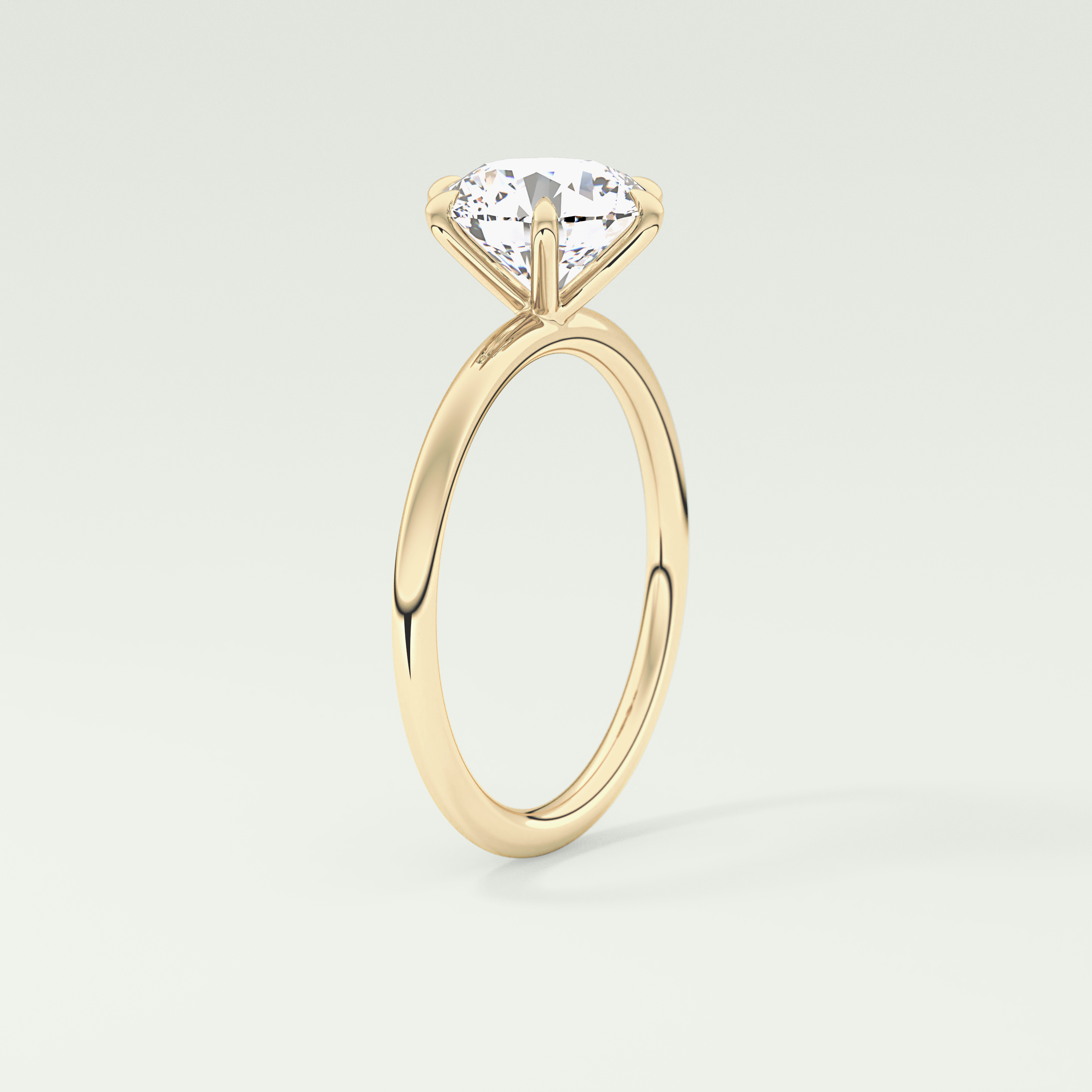 2.0 CT Round Cut Solitaire Moissanite Engagement Ring 5