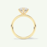 2.0 CT Round Cut Solitaire Moissanite Engagement Ring