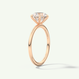 2.0 CT Round Cut Solitaire Moissanite Engagement Ring