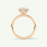 2.0 CT Round Cut Solitaire Moissanite Engagement Ring