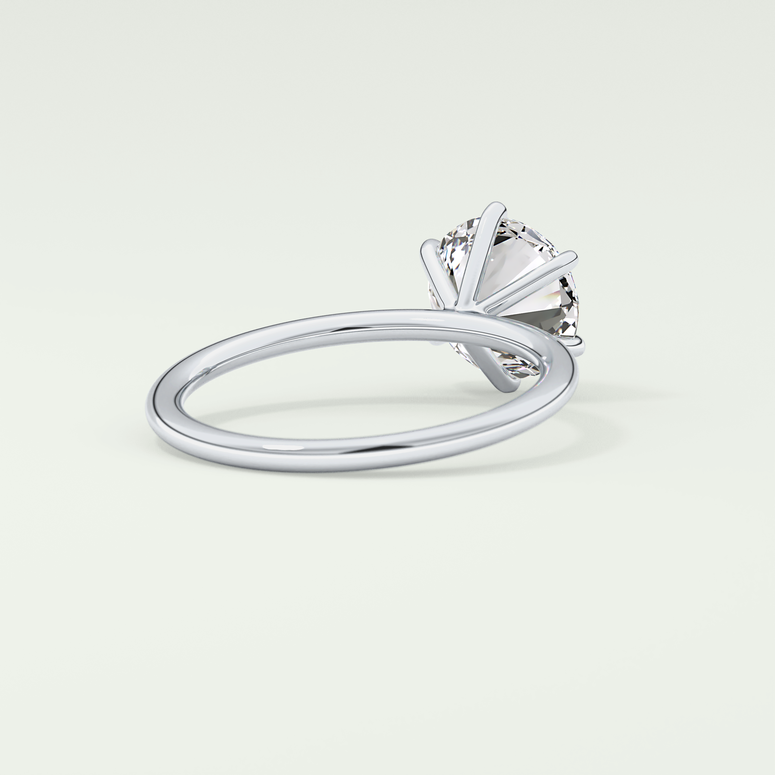 2.0 CT Round Cut Solitaire Moissanite Engagement Ring 14