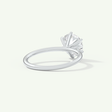 2.0 CT Round Cut Solitaire Moissanite Engagement Ring