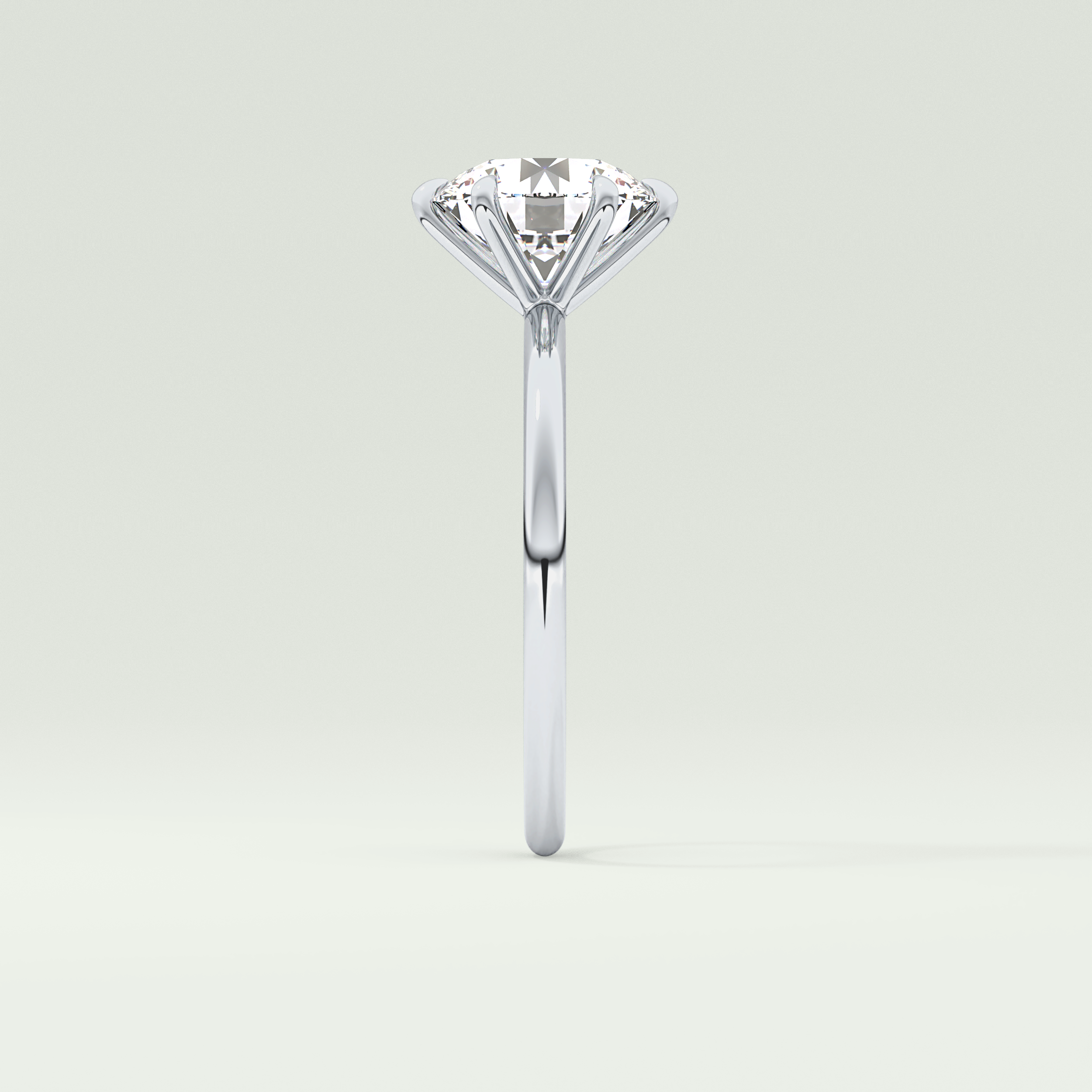 2.0 CT Round Cut Solitaire Moissanite Engagement Ring 16