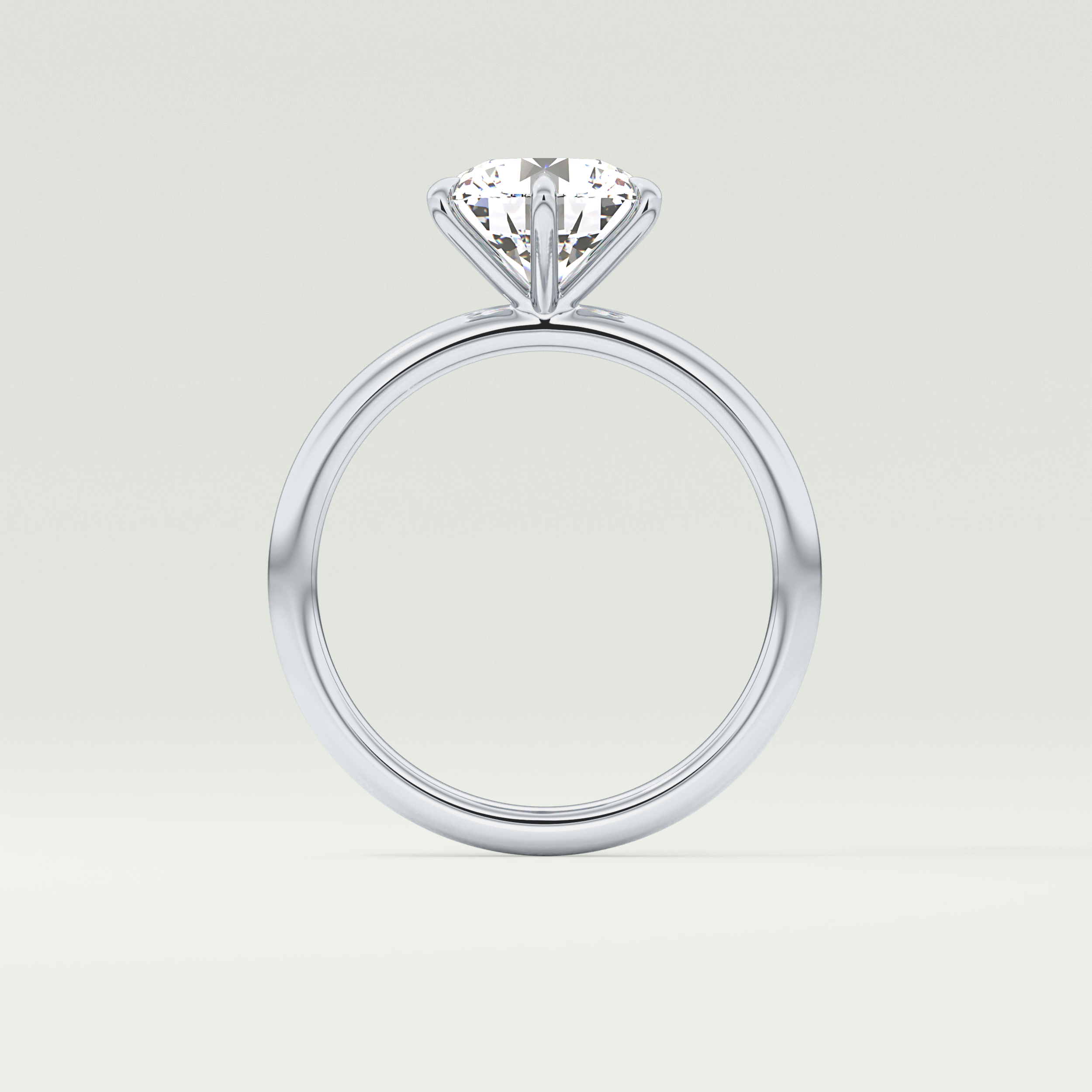 2.0 CT Round Cut Solitaire Moissanite Engagement Ring 18