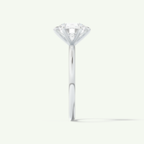 2.0 CT Round Cut Solitaire Moissanite Engagement Ring