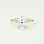 2.0 CT Oval Cut Solitaire Moissanite Engagement Ring 1