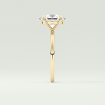 2.0 CT Oval Cut Solitaire Moissanite Engagement Ring 4