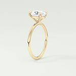 2.0 CT Oval Cut Solitaire Moissanite Engagement Ring 5