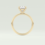 2.0 CT Oval Cut Solitaire Moissanite Engagement Ring 6