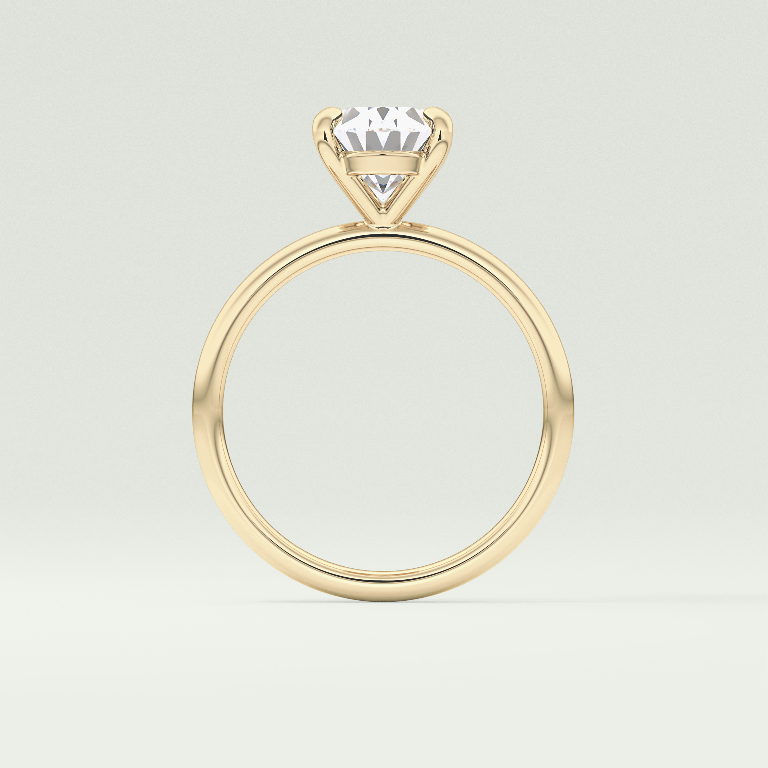 2.0 CT Oval Cut Solitaire Moissanite Engagement Ring 6