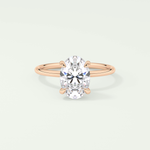 2.0 CT Oval Cut Solitaire Moissanite Engagement Ring 7