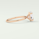 2.0 CT Oval Cut Solitaire Moissanite Engagement Ring 9