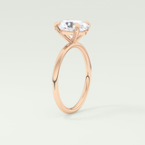 2.0 CT Oval Cut Solitaire Moissanite Engagement Ring 11