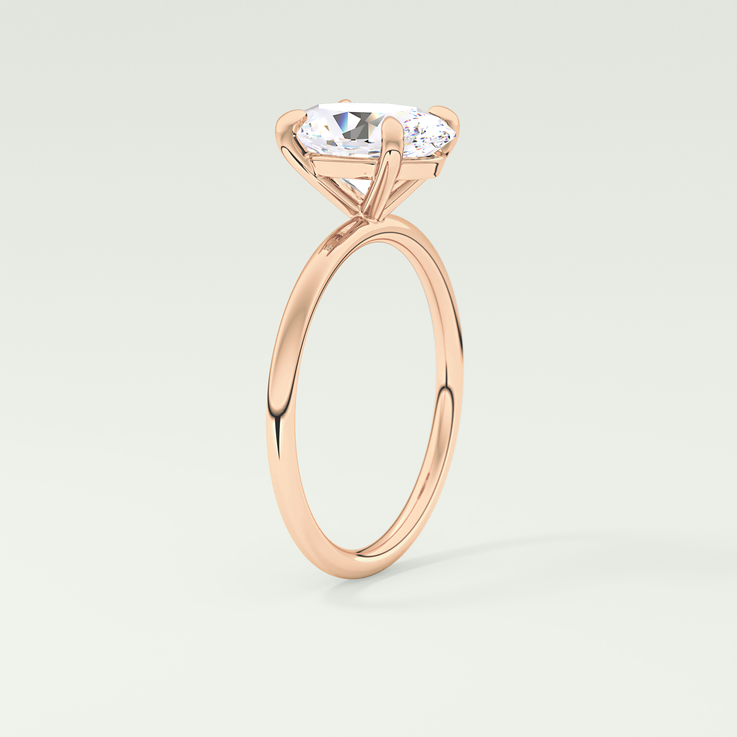 2.0 CT Oval Cut Solitaire Moissanite Engagement Ring 11