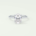 2.0 CT Oval Cut Solitaire Moissanite Engagement Ring 13