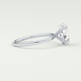 2.0 CT Oval Cut Solitaire Moissanite Engagement Ring 15