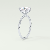 2.0 CT Oval Cut Solitaire Moissanite Engagement Ring 17