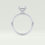 2.0 CT Oval Cut Solitaire Moissanite Engagement Ring 18