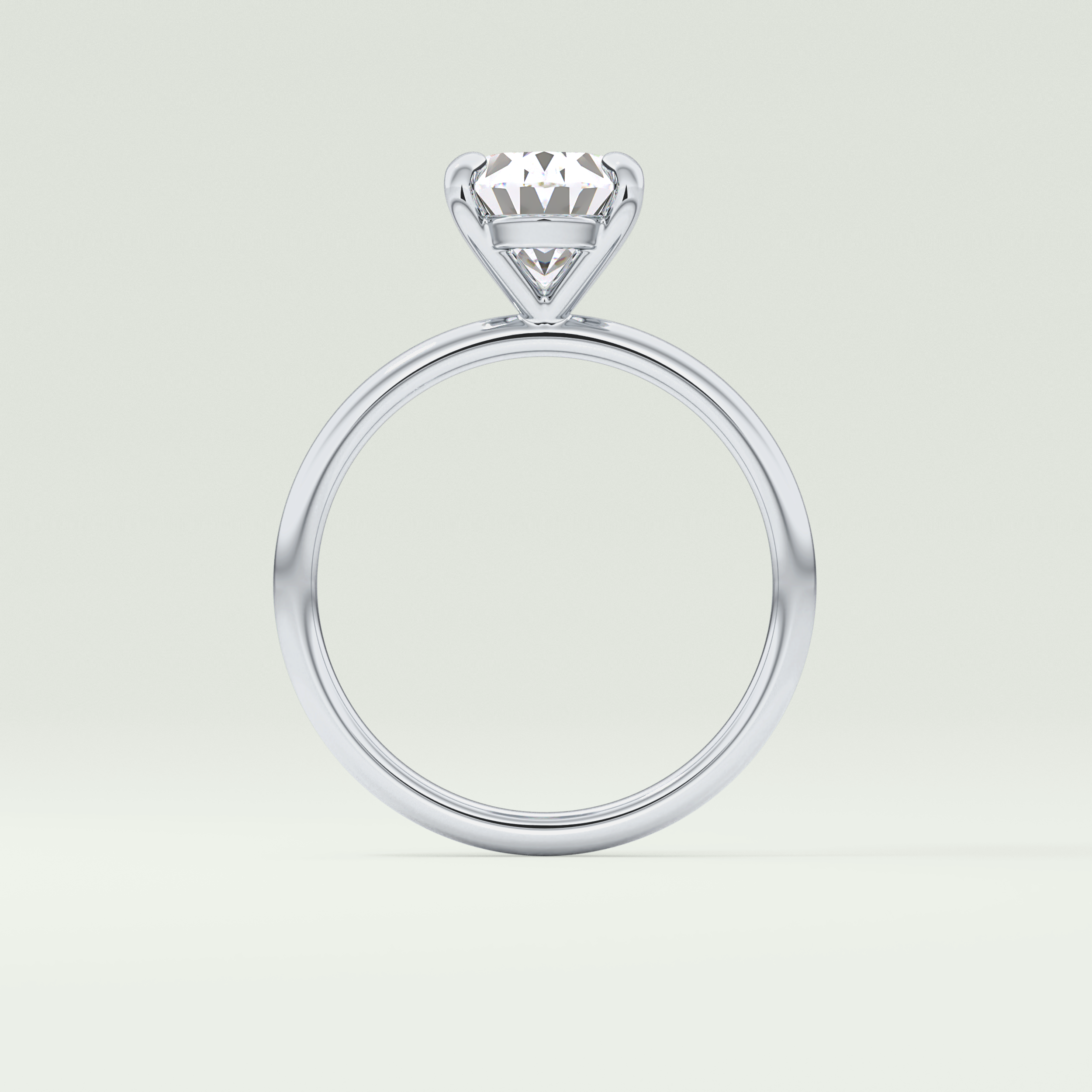 2.0 CT Oval Cut Solitaire Moissanite Engagement Ring 18