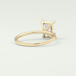 2.0 CT Emerald Cut Solitaire Moissanite Engagement Ring 2
