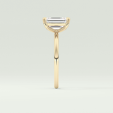 2.0 CT Emerald Cut Lab Grown Engagement Ring