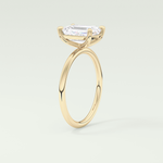 2.0 CT Emerald Cut Solitaire Moissanite Engagement Ring 5