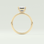 2.0 CT Emerald Cut Solitaire Moissanite Engagement Ring 6