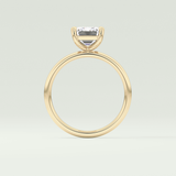 2.0 CT Emerald Cut Solitaire Moissanite Engagement Ring 6