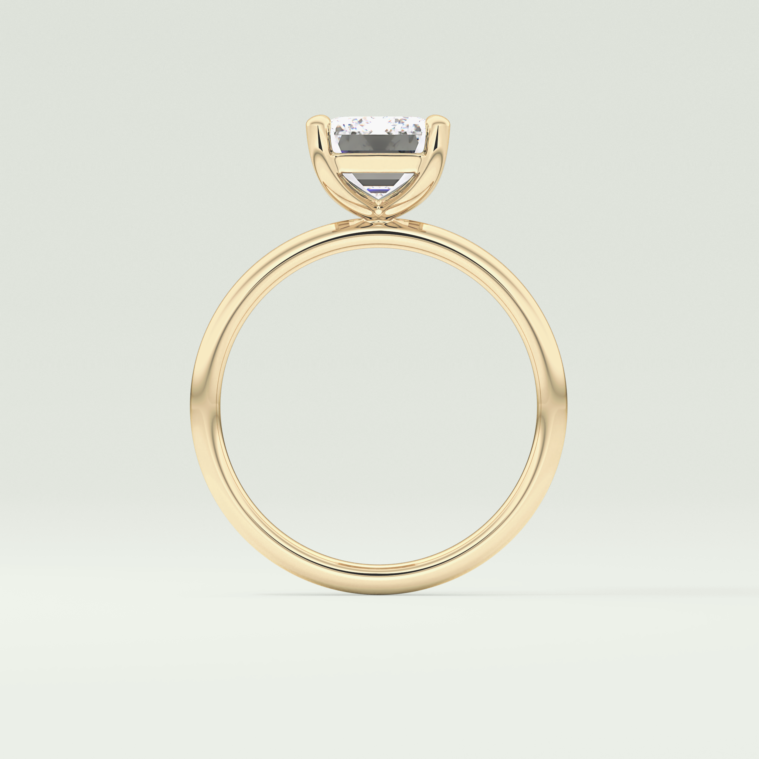 2.0 CT Emerald Cut Solitaire Moissanite Engagement Ring 6