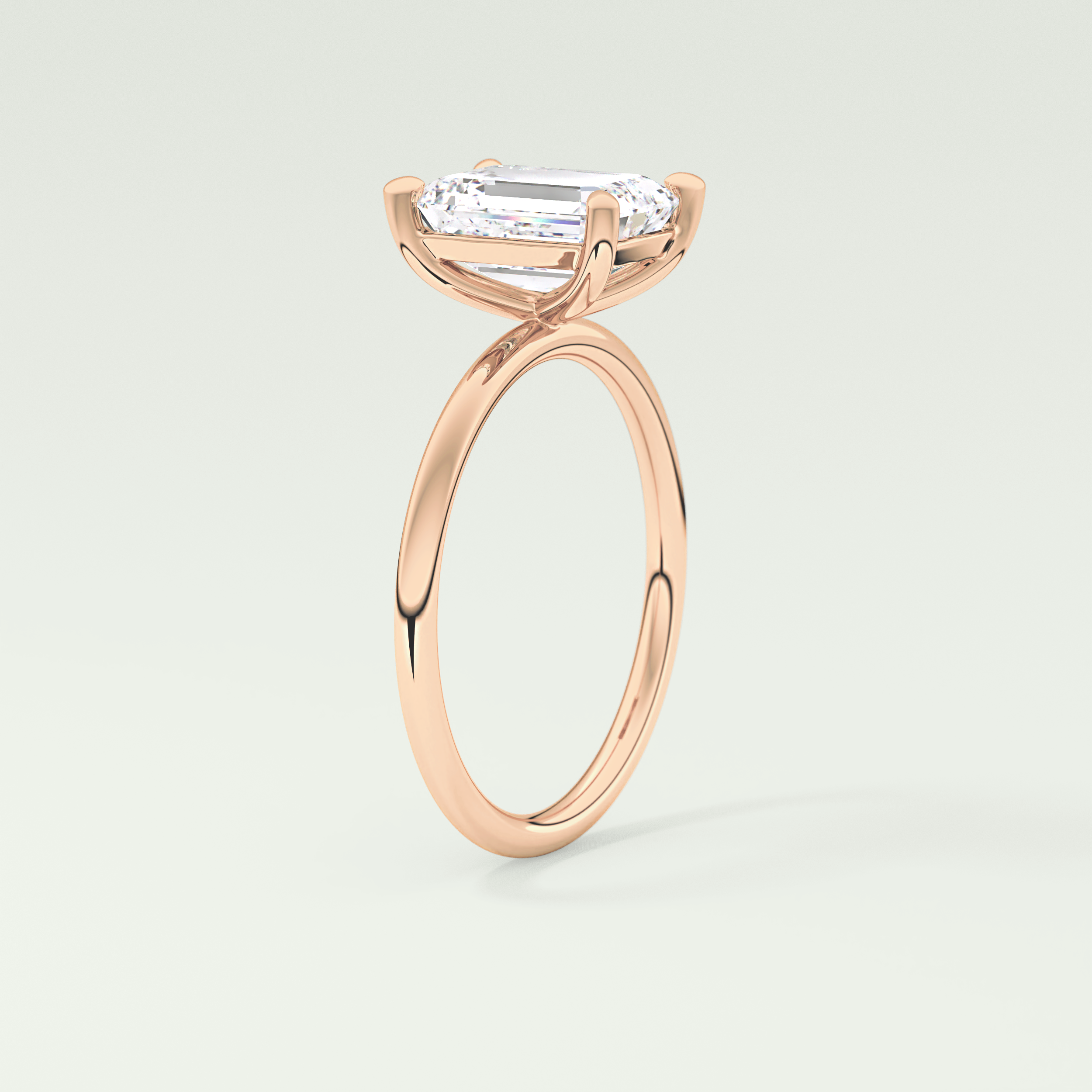 2.0 CT Emerald Cut Solitaire Moissanite Engagement Ring 11
