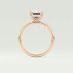 2.0 CT Emerald Cut Solitaire Moissanite Engagement Ring 12