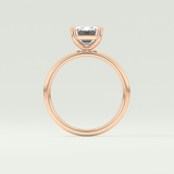 2.0 CT Emerald Cut Solitaire Moissanite Engagement Ring 12