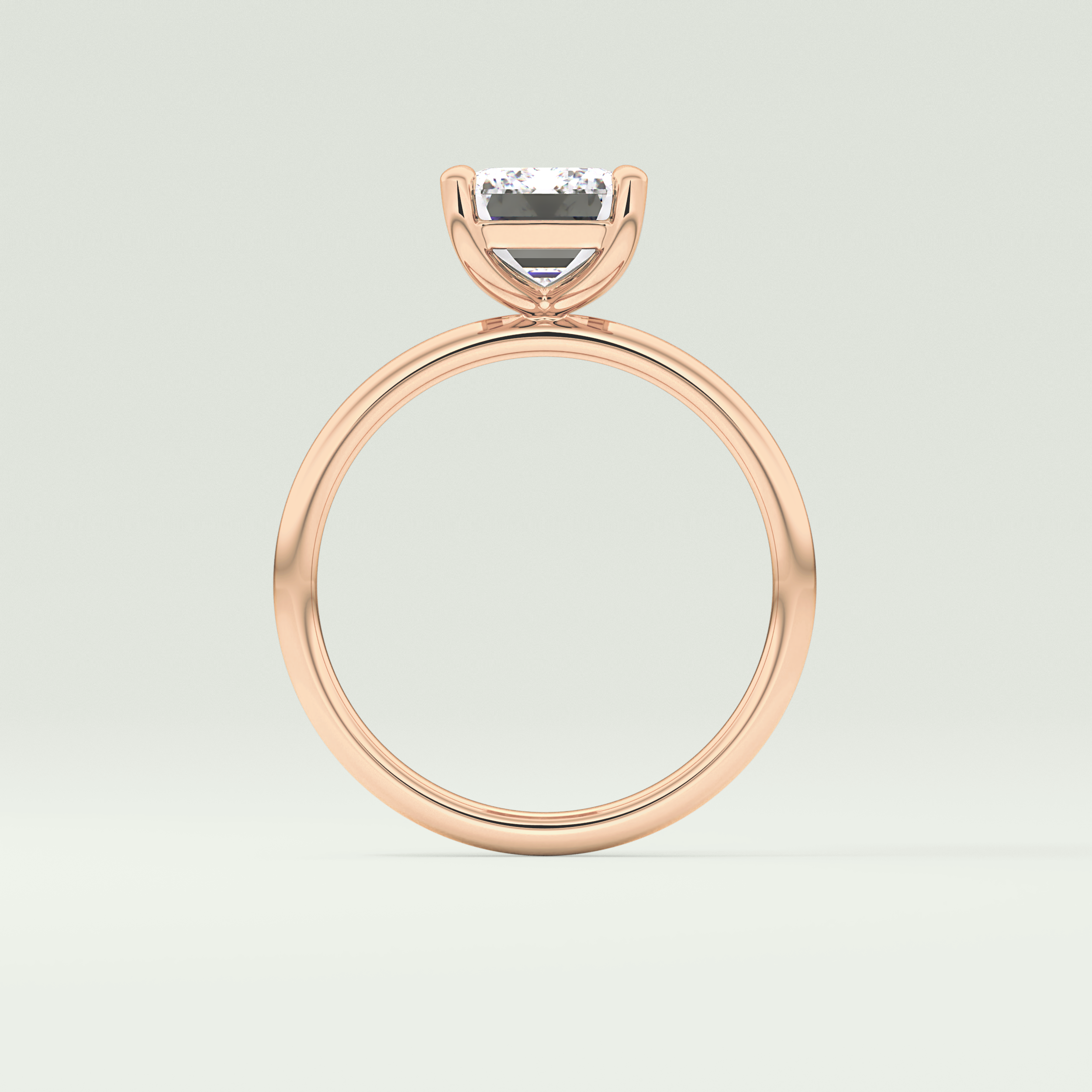 2.0 CT Emerald Cut Solitaire Moissanite Engagement Ring 12