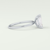 2.0 CT Emerald Cut Lab Grown Engagement Ring