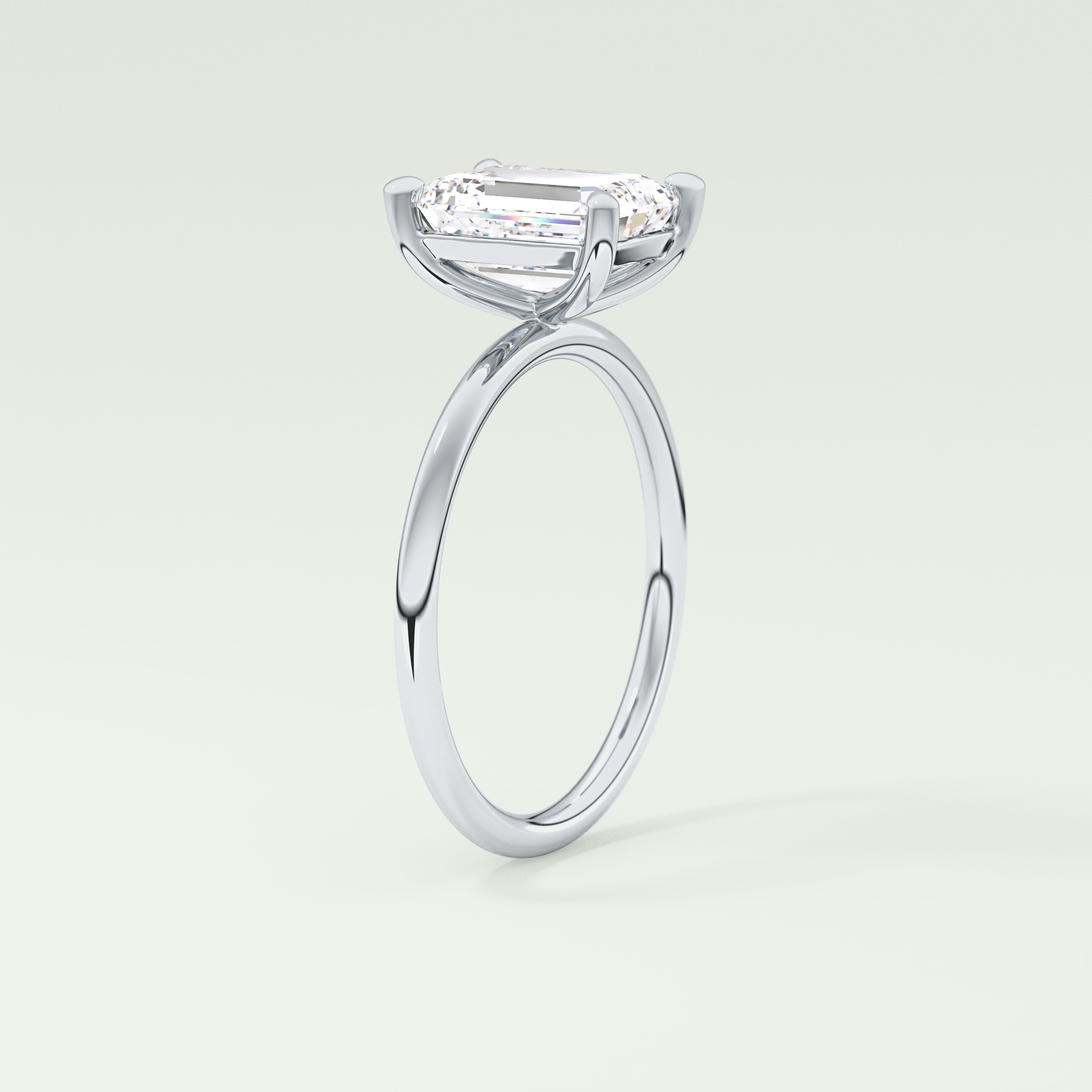 2.0 CT Emerald Cut Solitaire Moissanite Engagement Ring 17
