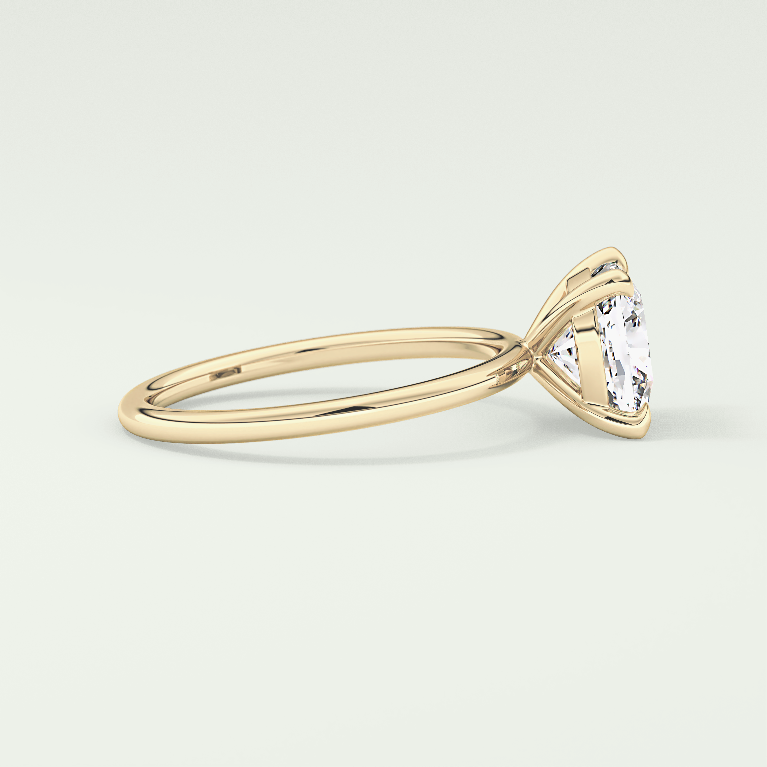 2.0 CT Cushion Cut Lab Grown Diamond Engagement Ring