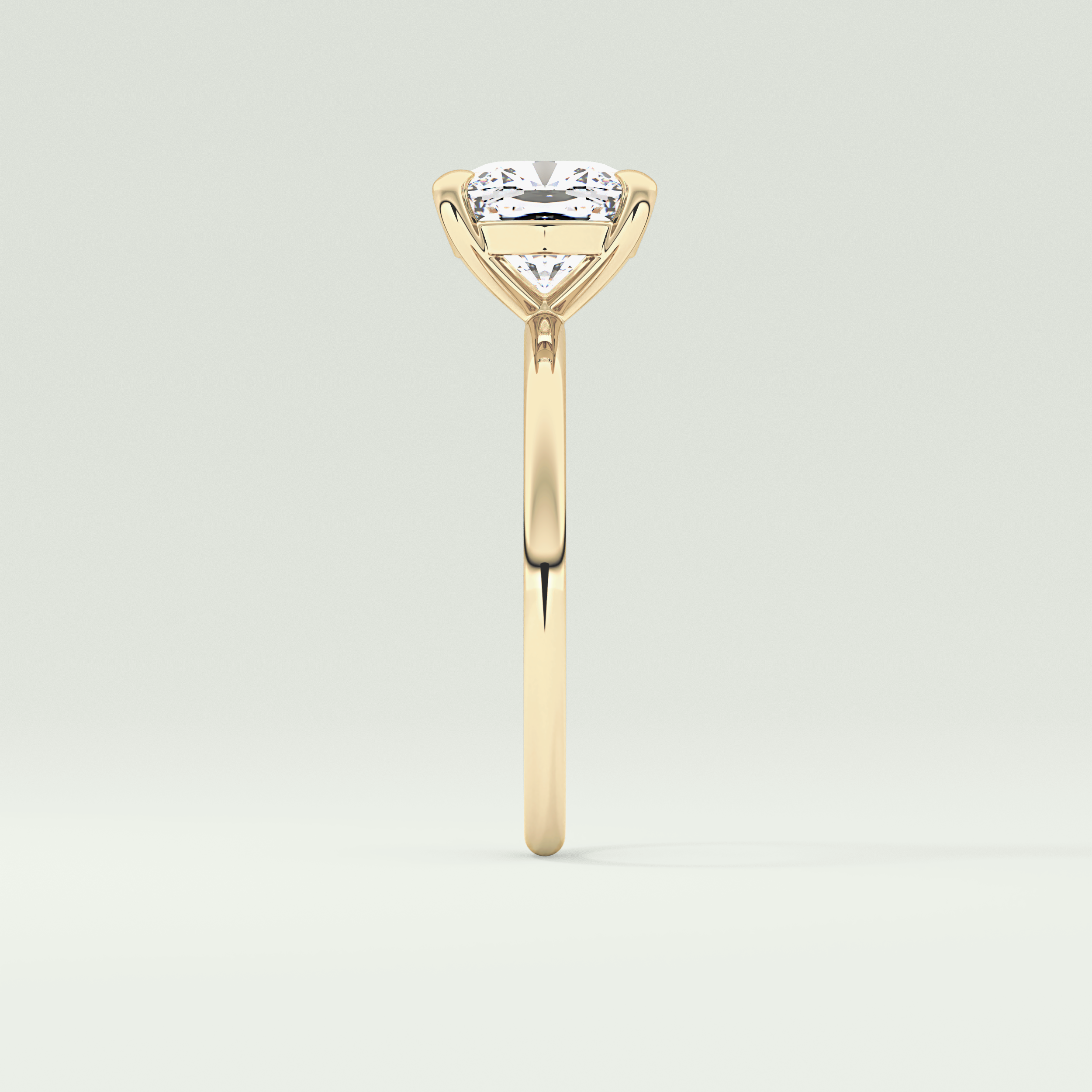 2.0 CT Cushion Cut Lab Grown Diamond Engagement Ring