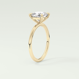 2.0 CT Cushion Cut Lab Grown Diamond Engagement Ring